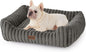 Dog Bed Medium Size Dog - Large Rectangle Orthopedic Pet Bed with Fluffy Washable Cover and Anti-Slip Bottom, 30x24x9inches, Grey