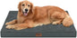 Orthopedic Dog Bed for Extra Large Dogs, XL Comfort Pet Mat for Large Sized Dog 44x32 Inch, Egg Crate Foam with Removable Washable Oxford Cover, Gray