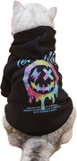 QWINEE Hoodie Shirt Sweatshirt - Stylish Clothes for Dogs, Cats, Kittens, Puppies - Small Medium Large - Black Medium