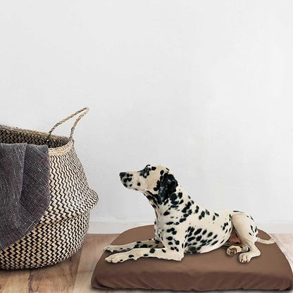 Dog Bed Cover Waterproof Replacement Machine Washable Covers for 36x27 Inch Dog Bed Heavy Duty Scratch Resistant Mattress Protector Pet Bed Cover Only Brown