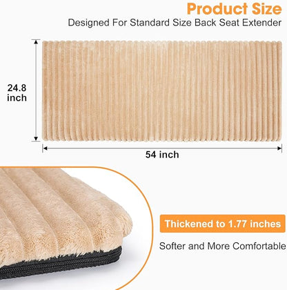 FURTIME Backseat Pet Bed Mat, Non-Slip Dog Bed for Car Back Seat, Washable Travel Pet Mat with Removable Cover, Dog Seat Covers Protector Fit for Backseat Extenders and Trucks SUVs, 54"x 24.8", Brown