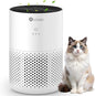 Air Purifiers for Bedroom Home with H13 True HEPA Filter, 20dB Quiet Air Cleaner for Pets Hair Dander Odor, Smoke Dust Pollen, Aromatherapy Function, White
