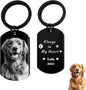 QYH Custom Memorial Dog Keychain with Picture - Personalized Cat Dogs Pet keepsakes Keychains Customized Gifts for Pet Lovers