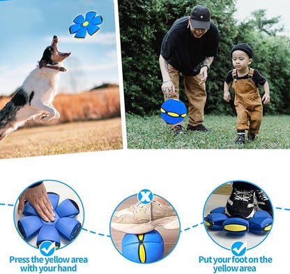 3PCS Dog Flying Disc Toy - Light Up Saucer Ball for Dogs - Outdoor Games (Red+Blue+Pink)