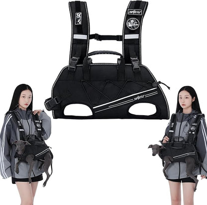 Dog Lift Harness for Small Dogs,Dog Backpack Carrier,Adjustable Padded Breathable Straps for Dogs, Disabled, Joint Injuries, Arthritis,M(8.5-17.5LBS)