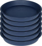 6 Pack of 10 inch Plant Saucer Blue, Heavy Duty Plastic Plant Saucer 10 inch Round, Flower Plant Saucers for Indoors, Plant Trays for Planter 8"/9"/10" (10", Blue)