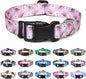 Mercano Adjustable Dog Collar - Special Design Patterns, Soft Nylon Comfortable Durable Pet Collar for Small Medium Large Dogs (M, Pink White Flower)