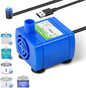 IP68 DR-DC160 submersible water pump Cat Water Fountain Pump for Tritone Ceramic, Stainless Steel, Round Flower Cap Cat Fountains, Automatic Pet Water Dispenser Replacement Pump (With LED)