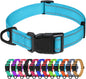 TagME Samll Dog Collars, Adjustable Reflective Nylon Pet Collar with Quick Release Buckle for Small Dogs, Sky Blue, 3/4" Width
