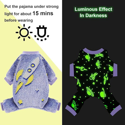 Fleece Pajamas for Small Dogs, Puppy Clothes, Soft & Stretchy Dog Onesies, Cute XS