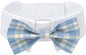Segarty Dog Bow Tie Neck Girth 10.2-12.6in, Adjustable Blue Plaid Bowtie Collar for Dogs, Medium Dog Tie Tuxedo Comfortable Cotton Boy Pet Grooming Accessory for Formal Wedding Holiday Birthday Party