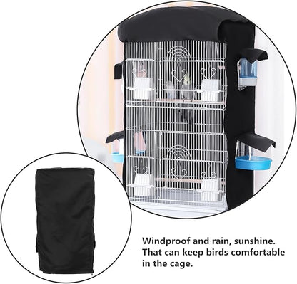 POPETPOP Bird Cage Covers for Night - Breathable, Washable Parrot & Parakeet Cage Protector