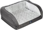 Serta Orthopedic Quilted Couch Dog Bed for Pets – Slate Gray (Small)