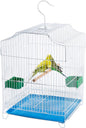 Small Bird Travel Cage - Lightweight Starter Kit for Parakeets, Lovebirds, Finches, Canaries Blue Includes Removable Tray & Accessories