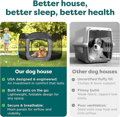 FurHaven Portable Pet Playpen for Dogs & Cats,Extra Large Indoor Kitten Playpen -Mesh Sides,Foldable Dog-Playpen for Small Dogs,Pop Up Travel Dog Pen,X-Large,Pet Crate with Mesh Sides,Gray,(Pack of 2)