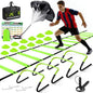Agility Ladder, Soccer Football Training Equipment Set - 20ft Speed Ladder, 4 Hurdles,Parachute, 12 Cones & Jump Rope | Agility & Speed Training for Kids Youth Adults,Basketball & Football Accessories