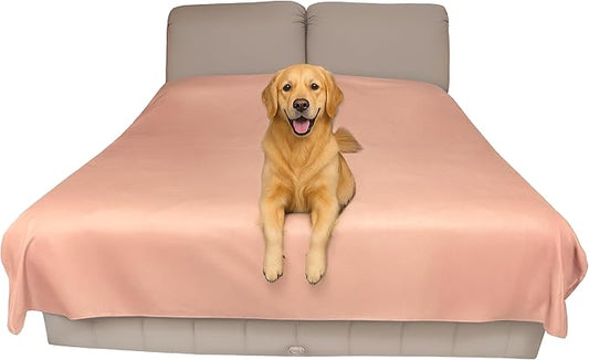 SILLY LEGACY Thin Reversible Waterproof Protective Cover or Liner for Bed or Couch (Queen Size, 96 x 82 inch), for Dogs and Cats, Babies; Incontinence, Dirt, Drool
