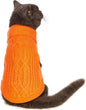 Stretchy Cat Sweater - 17 Colors & 6 Sizes | Snug Winter-Ready Knit for Boy/Girl Cats & Kittens(Orange, X-Small)