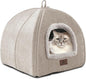 WINDRACING Cat Bed for Indoor Cats - Cat Cave Cat House Cats Tent with Removable Washable Cushioned Pillow, Soft and Self Kitten beds