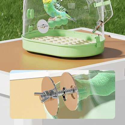 Easy to Carry Bird Cage with Watering Bottle High Ventilated Carriers Travel Cage for Outdoor Portable Hamster Carriers Travel Birdcage