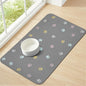 Pet Feeding Mat Absorbent Dog Mat for Food and Water Non Slip Quick Dry Dog Bowl Mats for Floors 27" X 17" Paw Light Gray