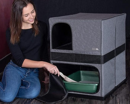 Pet Gear Pro Pawty for Cats with littertraX Mat, Put an end to Scattered Litter, Foldable, Easy Clean, Litterbox not Included, 2 Models, 2 Colors