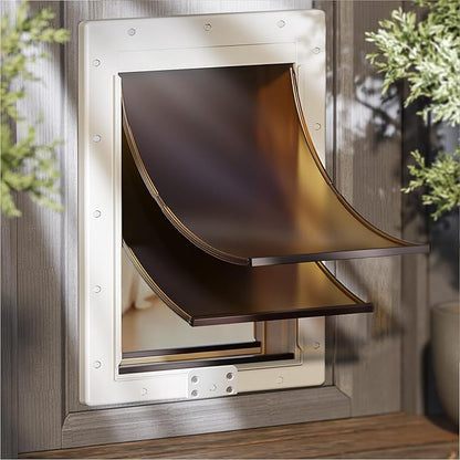 XL Dog Door for Door, Never Rust Plastic Extra Large Doggy Door for Interior and Exterior Doors, XLarge Pet Door with 2 Magnetic Flaps, Closing Panel, Dog Doors for Pets Up to 220 LB