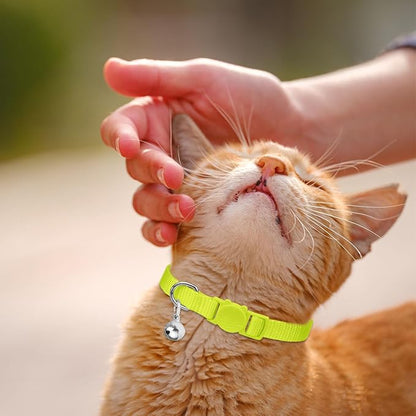 16 PCS Breakaway Cat Collars,Kitten Collar with Bell Cat Collars for Boy Girl Cats Breakaway Collar for Cats 6-9 Inch