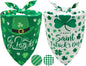 St. Patrick's Day Dog Bandanas Set 2PCS-Large,Featuring Irish Shamrock & Plaid Design Bandanas for Holiday Parties,Perfect Pet Scarves for Boys and Girls,Dog Outfit Gifts for Medium to Large Dogs