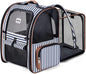Lekebobor Large Cat Backpack Carrier Expandable Pet Carrier Backpack for Small Dogs Medium Cats Fit Up to 18 Lbs, Dog Carrier Backpack,Puppy Backpack Carrier, Striped