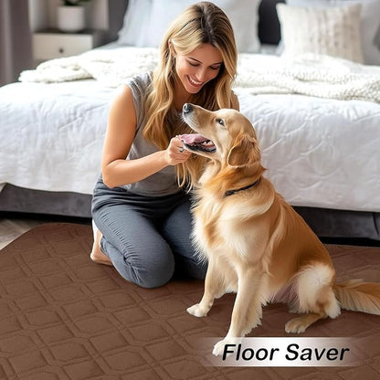 hyha Waterproof Dog Bed Blanket, Soft Pet Blankets, Waterproof Couch Cover for Dogs, Reversible Sofa Covers Washable for Furniture (30x53 Inch, Brown/Beige)