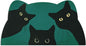 Cat Food Mat - Pet Feeding Mat for Floor, Non-Slip, Waterproof, Super Absorbent, Easy to Clean, Blue, Cat, Dog 18.1''x9.8''