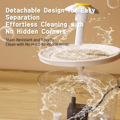 MANON ROSA Bird Bath for Parakeets - Small Bird Shower & Bathing Fountain with Filtered Circulating Water Pool Sink for Parrots Lovebirds Conures Finches Cockatiels - Easy-Clean Pet Accessorie (White)