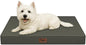 Outdoor Dog Bed for Small Dogs & Cats, Waterproof Dog Crate Mat Orthopedic Egg Crate Foam with Washable Removable Oxford Cover, Brown