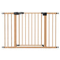 Babelio 29-48" Metal Baby Gate with Brown Wood Pattern, Auto Close Dog Gate PressGuard P7 for The House, Stairs and Doorways, Pressure Mounted Pet Gate with Door, Safety Gate for Child and Pets