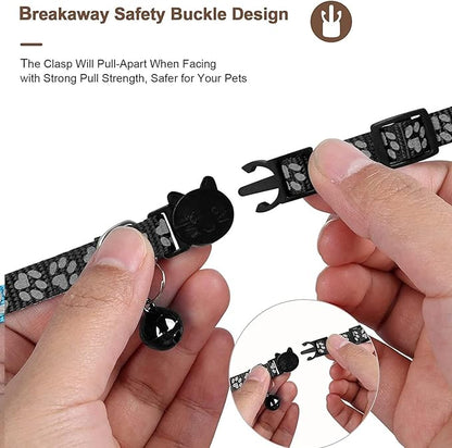 GPS Tracker for Cats, Mini GPS Pet Tracker with Collar, IPX8 Waterproof Cat Trackers Collar,No Monthly Fee,Work with Apple Find My(iOS Only),Smart Trackers for Pets-Black-3