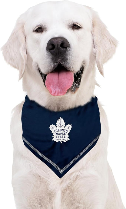 Pets First NHL Toronto Maple Leafs TIE Bandana, Size Large/X-Large. Dog Bandana Scarf Bib for Pet Cat Dog. The Ultimate Game-Day, Party Bandana
