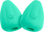 Chew King by Mammoth Premium Treat Dispensing Dog Toy, Durable Natural Rubber Chew Toy, Safety Air Vent, Interactive Enrichment Toy for Aggressive Chewers, Medium Pack of 2- Teal