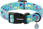 DOGWONG Easter Dog Collar, Cute Easter Egg Pet Collar Durable Holiday Girl Boy Adjustable Cotton Dog Collars with Quick Release Buckle for Puppy Medium Large Dogs,L Visit the Elegant little tail Store
