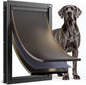 Extra Large Dog Door for Door All Aluminum 3 Flaps Black, Heavy Duty XL Dog Door for Dogs, Large Pet Door, with Insulation Flap and Lockable Closing Panel, Durable Rust Resistant, for Pet Up to 220lbs