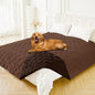 Smiry Waterproof Dog Bed Cover Blanket 82x102, Soft Reversible Pet Blanket, Washable Leakproof Cats Dogs Couch Cover for Sofa, Couch, Furniture, Brown/Chocolate