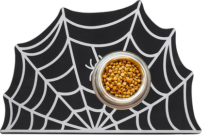 Halloween Pet Mat for Food and Water, Pet Feeding Mat for Dog Cat Bowl Absorbent Anti-Stain Non-Slip Quick Dry Easy Clean Floor Placemat, Pets Accessories Indoor (24 * 35.5 in)