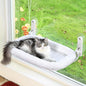 Zakkart Foldable Cat Hammock for Window - Cordless, Embeded Machine Washable Bed, Robust Metal Frame - Cat Window Perch for Large Cats and Kittens (White Bolster Bed, Large)