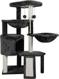 Xin Three Layer Cat Tree with Cat Condo and Two Hammocks,Darkgray …