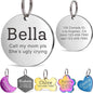 Anavia Personalized Pet ID Tags, Stainless Steel Glossy Laser Engraved Dog Cat Collar Name Tags, Multiple Colors Shapes Sizes (Round, Regular)
