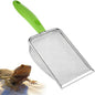 Stainless Steel Mesh Litter Shovel, Fine Mesh Metal Reptile Litter Cleaner Scooper, Green Non-Slip Handle Sifter for Lizard Substrate Reptile Terrarium Sand Waste