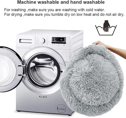 Cat Beds for Indoor Cats,20 Inch Dog Bed for Small Melium Large Dogs, Washable-Round Pet Bed for Puppy and Kitten with Slip-Resistant Bottom