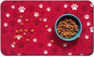 Dog Food Mat, Absorbent Water Bowl Mats Cat Pet Feeding Placemats Red 17 * 30 inch