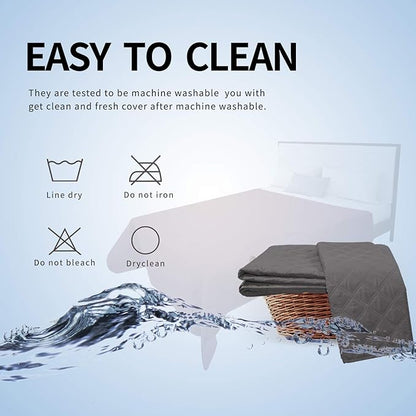 Easy-Going 100% Waterproof Dog Bed Cover, Non-Slip Pet Blanket for Furniture, Washable Couch Cover, Repleasement Sofa Cover (120X82 in,Gray)