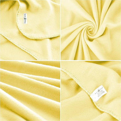 Fleece Throw Blankets Bulk Fleece Blankets Solid Wholesale Lightweight Warm Soft for Pet Bed Sofa Couch Office Wedding Gifts Travel Seasons Assorted #11 50x60 Inches Pack of 6